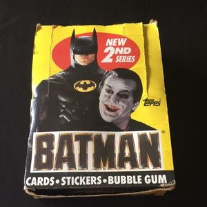 TOPS 1989 BATMAN with JOKER BOX Set ALL 36 2nd Series CARDS STICKERS GUM POSTER